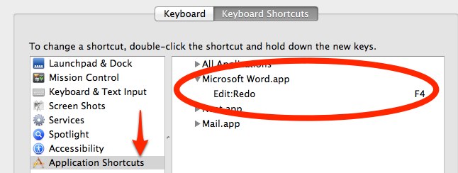 keyboard shortcuts in word for mac 2011